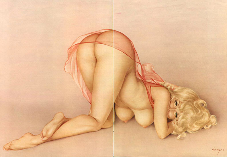 Now Thats the Way to Play Leapfrog by Alberto Vargas painting - Unknown Artist Now Thats the Way to Play Leapfrog by Alberto Vargas art painting